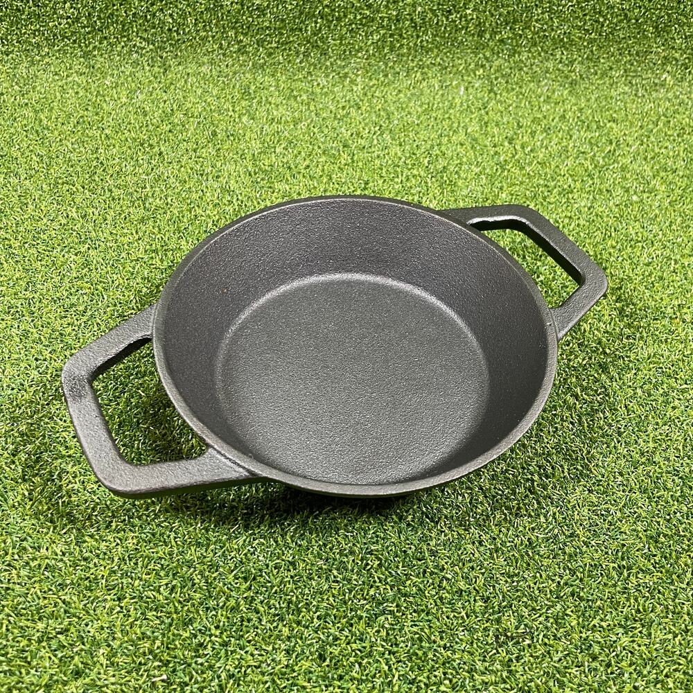 Black Cast Iron Skillet Dual Handles 5"